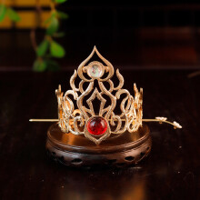 (Gold, Y60) Vintage Alloy Hair Crown for Cosplay & Parties