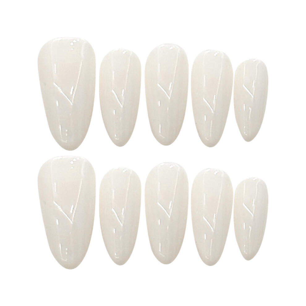 Hue-Grain (232 Almond, Xs) Almond Press On Nails - Brightening Effect