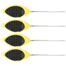 4pcs Fishing Threading Crochet Needles Portable Silicaone Metal 8.8cm