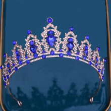 (10#) Crystal Crown for Bride & Bridesmaid - Luxurious Headdress