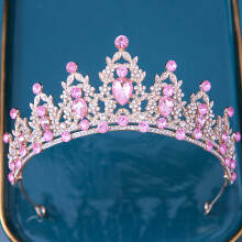(8#) Crystal Crown for Bride & Bridesmaid - Luxurious Headdress