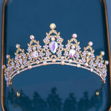 (13#) Crystal Crown for Bride & Bridesmaid - Luxurious Headdress