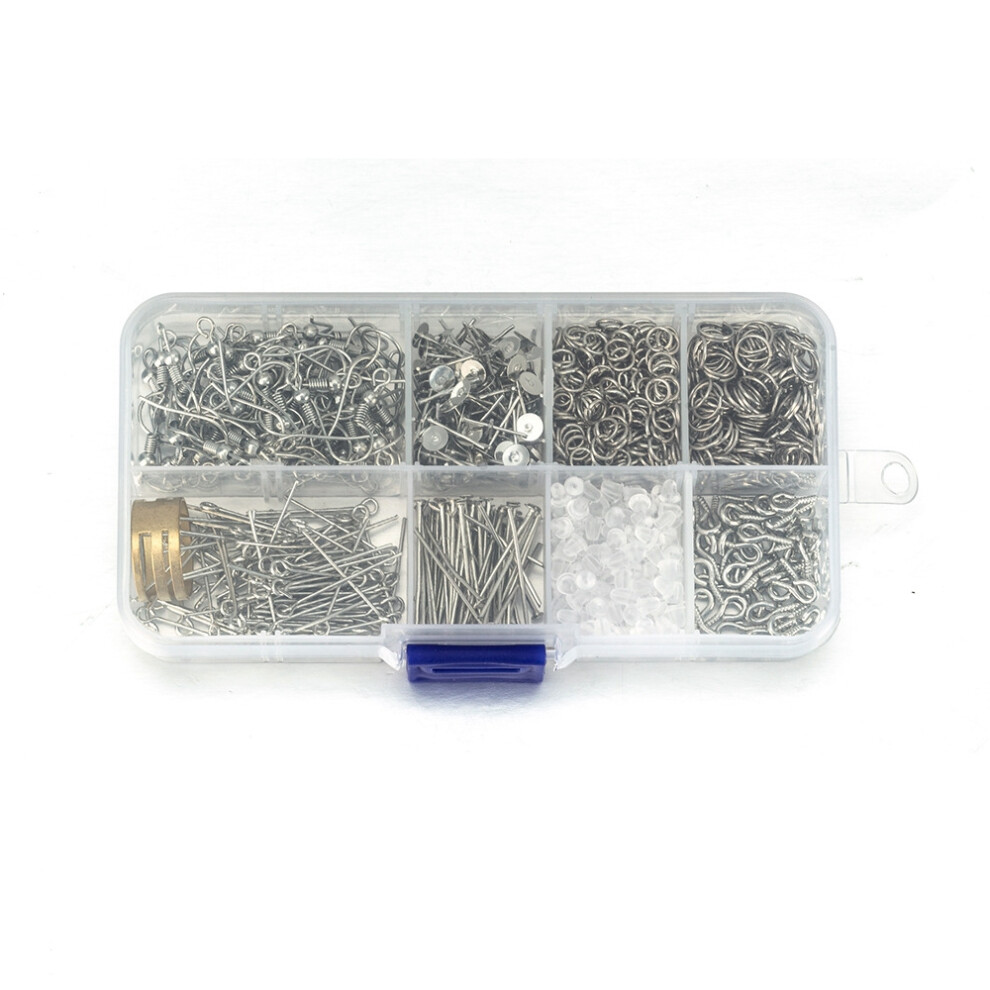 Earring Supplies Kit Includes Earring Hooks, Earring Backs, Jump Rings, Eye Pins, Earring Posts For Earring Making 4714095981057