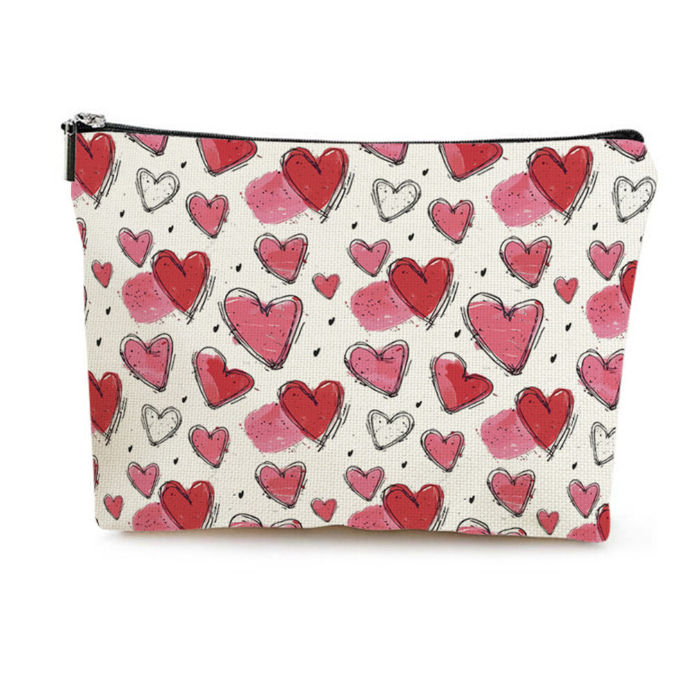 Dachuang Beauty (Style 3) Heart Makeup Bag - Lightweight Cosmetic Organizer