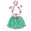 (Green) Hawaiian Luau Mini Skirts Set - Multicolor Dance Skirts 1