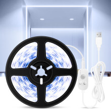 USB Dimmable LED Strip Light 1m 60 LEDs PIR Motion Sensor Warm White Cold White