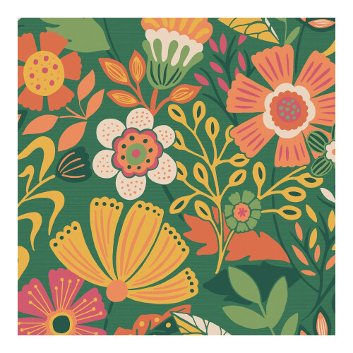 ENVY Envy Oopsy Daisy Forest Green Wallpaper