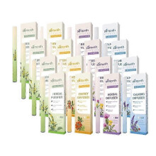 (4Set) 1-5x Herbal Diffuser Air Fresheners Pen Bundles for Fresh Breath, Body Care Air Fresheners Pen with Mullein, Thyme, Guarana, Green Tea Extract