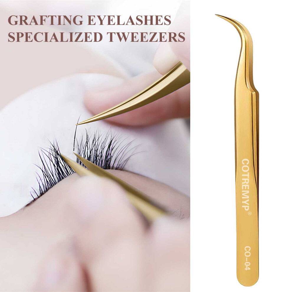Dachuang Beauty Gold (, Set 2) Precision Eyelash Extension Tweezers - 50 Char