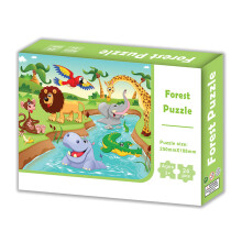 (A) 24 Pieces Jigsaw Puzzles Perfect Snap Tight Interlocking Puzzles for Age 2 3 4 5 6 Years