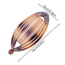 (Tortoiseshell, 1pc) Fish Hair Clips, Banana Clip, Ponytail Holder (Large)
