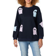 (L, Navy Blue) Sweat-shirt femme à pour Halloween.