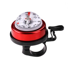(Red) Alloy Bike Bell with Compass for MTB/Road Bikes