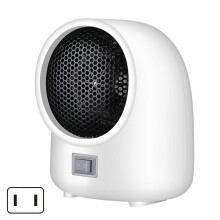 (US plug, White) Quiet Small Room Heaters Bedroom Low Consumption Room Warmer Machine for Cozy Desk Companion