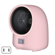 (US plug, Pink) Quiet Small Room Heaters Bedroom Low Consumption Room Warmer Machine for Cozy Desk Companion