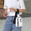 (White) Damen Wasserdichte PU Umhängetasche 4