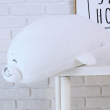 (White, 55cm) Soft Seal Plush Toy for Baby Sleep