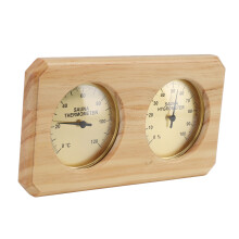 Wooden Sauna Thermometer Hygrometer 2 in 1 Indoor Moisture & Temperature Gauge