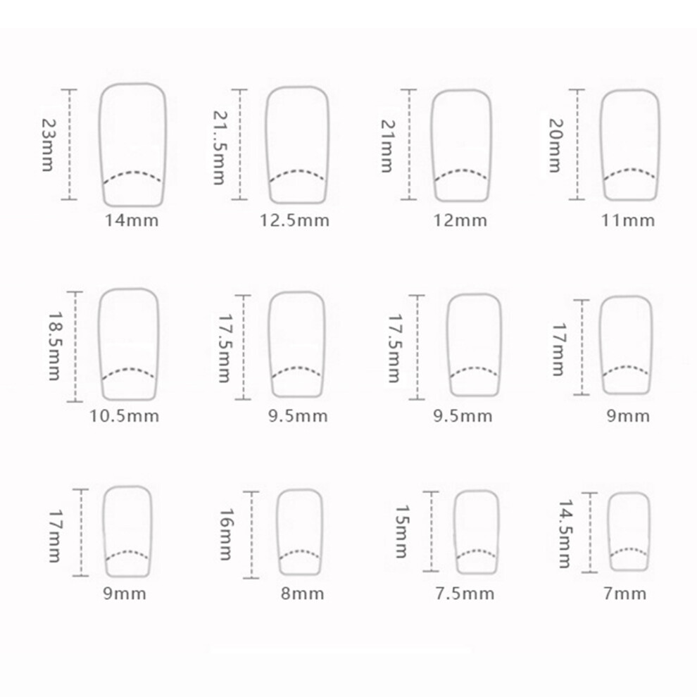 Dachuang Beauty Pink French Tip Press On Nails - Reusable