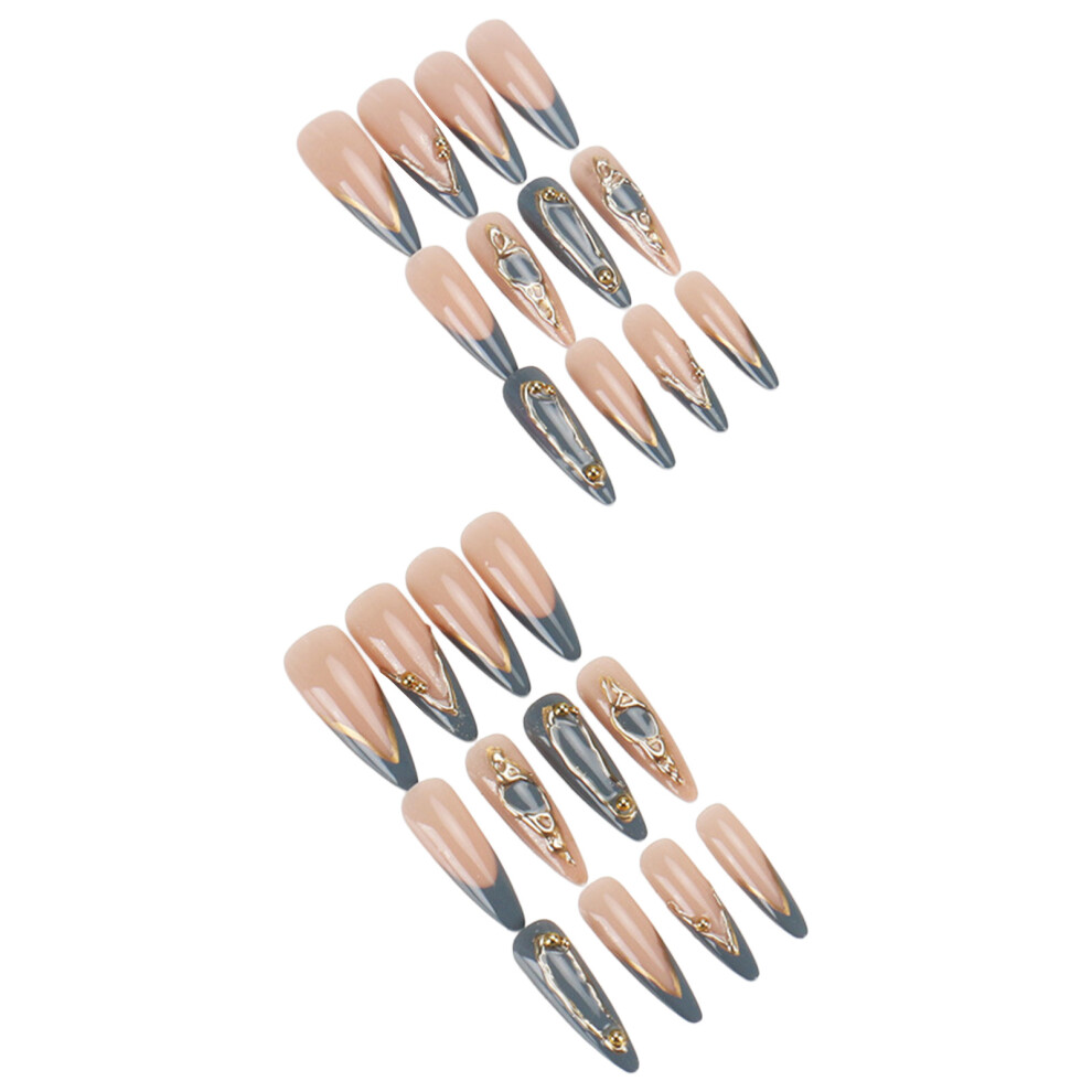 Dachuang Beauty 24Pcs French Press-On Nails For Women Diy Manicure