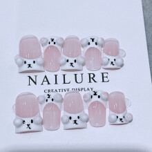 (XS) Faux Ongles Pieds de Canard Roses Imperméables