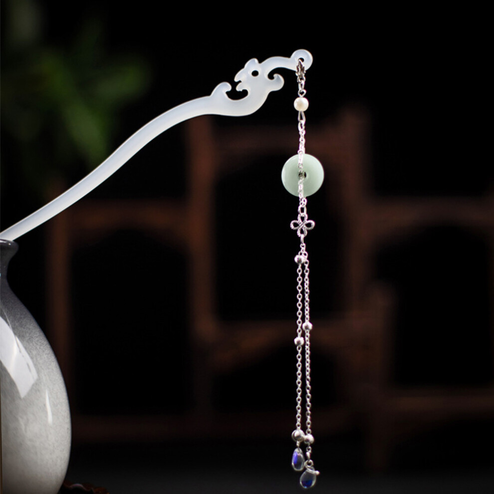 Phui-Pet-Supplies (White) Vintage Hair Sticks For Cheongsam & Hanfu