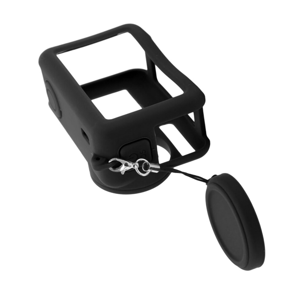 Silicone Case For Dji Osmo Action 4/3, Soft Protective Sleeve With Neck Lanyard, Black 9441388007082