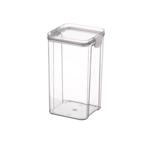 (White, 1300ml) Clear Grain Storage Box for Nuts & Dry Food