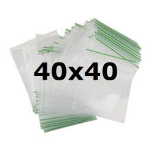 100 X 40 x 40mm Heavy Duty Small Tiny Poly Plastic Sealy Grip Zip Lock Zipper Seal Gummy Bags Baggies BAGGYS (CPUK Exclusive)