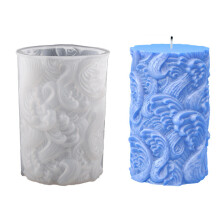 (Carving mold-wave style) Silicone Candle Molds for DIY Home Decor