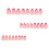 Pink Almond Fake Nails with Red Tip, Long Lasting 8