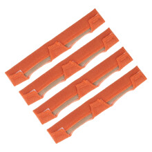4 Stück Schweißbänder für Schutzhelme 24,3  4,1 cm orange