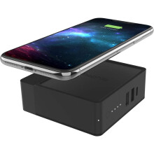 Mophie Global Powerstation Hub 6000mAh Black Qi Fast Wireless Charger