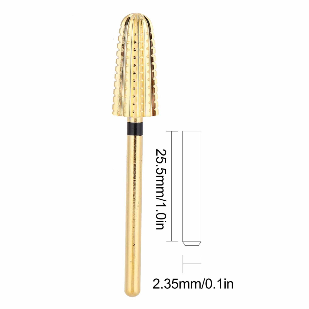 5-in-1 Tungsten Nail Drill Bits Set, 2.35mm Handle, Manicure & Pedicure