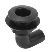 Connettore through hull marino a 90 leakproof resistente in ferroperla, nero, adatto a yachts e barche