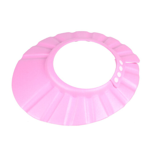 (Pink) Baby Shampoo Cap - Adjustable Bath Hat
