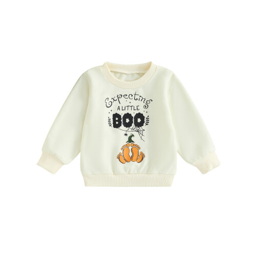 (4-5 Years, Beige) Φθινοπωρινό Φούτερ για Ριχτό Μπλουζάκι