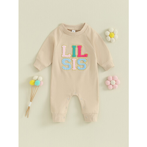(0-3 Months, Apricot) Ολόσωμη φόρμα κορίτσι, casual ρούχο. 1