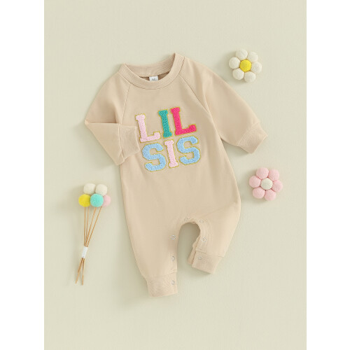 (3-6 Months, Apricot) Ολόσωμη φόρμα κορίτσι, casual ρούχο. 2