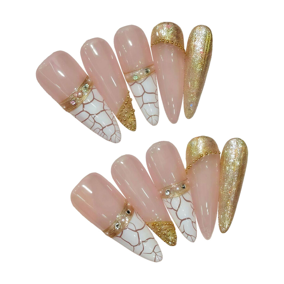 Dachuang Beauty (L) Glitter Resin Fake Nails, Zero Pressure, Stage Wear
