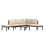 Charles Bentley Charles Bentley Lagos Aluminium Reclining Corner Lounge Set, Beige 5