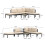 Charles Bentley Charles Bentley Lagos Aluminium Reclining Corner Lounge Set, Beige 8