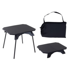 (Black) Foldable 4ft Table for Picnic, Camping, BBQ, Party