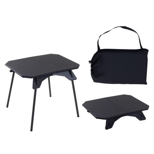 (Black) Foldable 4ft Table for Picnic, Camping, BBQ, Party