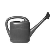 Elho 10L Garden Watering Can with Anthracite Plastic Water Can for Indoor Outdoor Plant Watering