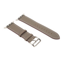 cinturino in pelle per smartwatch compatibile con Serie iOS 42/44/45mm, Grigio