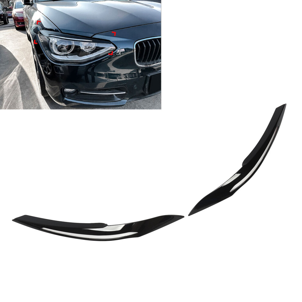 Headlight Eyebrow Kit For Bmw 1 Series F20 F21 2011-2015 Glossy Black 8431388010244