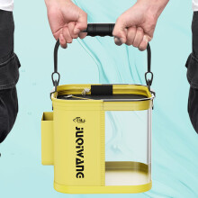 (yellow reinforced) Collapsible Fishing Bucket with Handle