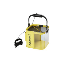 (yellow high visual) Collapsible Fishing Bucket with Handle