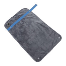 USB Heated Blanket with Temp Control, Cozy Electric Throw, Dark Gray